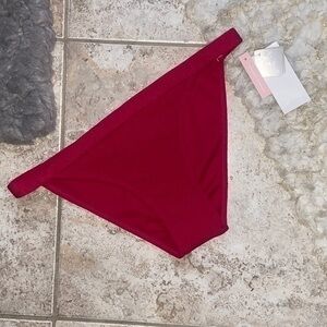 Roxy || NWT Casual Mood Moderate Coverage {Deep Red}